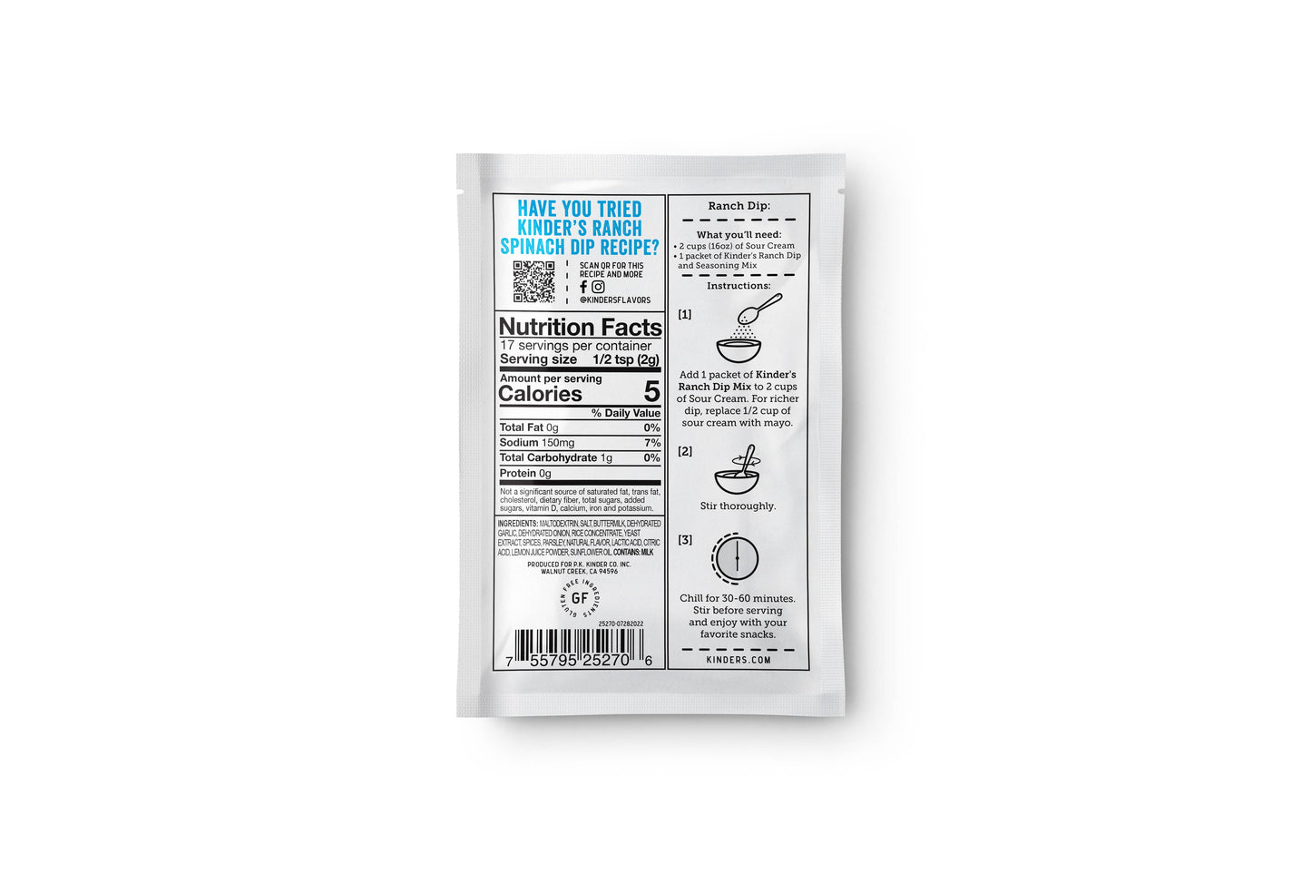 Kinder's | Ranch Dip & Seasoning Mix - Mazdak Leisure
