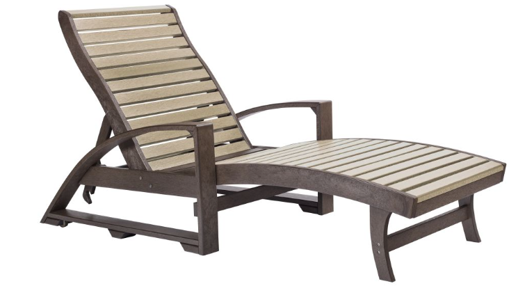 C.R. Plastics | St. Tropez Chaise Lounge w/ Hidden Wheels - Mazdak Leisure