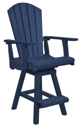 C.R. Plastics | Swivel Classic Counter Arm Chair - Mazdak Leisure