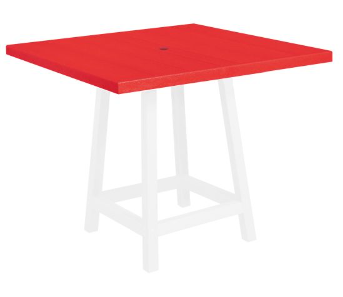 C.R. Plastics | 40" Square Table Top with Hole - Mazdak Leisure