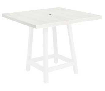 C.R. Plastics | 40" Square Table Top with Hole - Mazdak Leisure