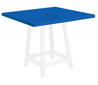 C.R. Plastics | 40" Square Table Top with Hole - Mazdak Leisure