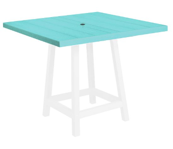 C.R. Plastics | 40" Square Table Top with Hole - Mazdak Leisure