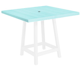 C.R. Plastics | 40" Square Table Top with Hole - Mazdak Leisure