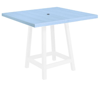 C.R. Plastics | 40" Square Table Top with Hole - Mazdak Leisure