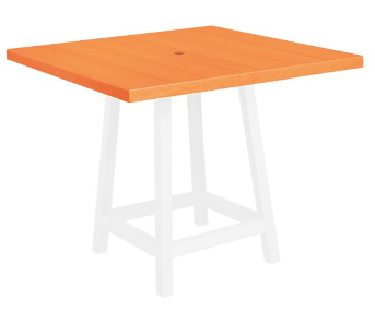 C.R. Plastics | 40" Square Table Top with Hole - Mazdak Leisure