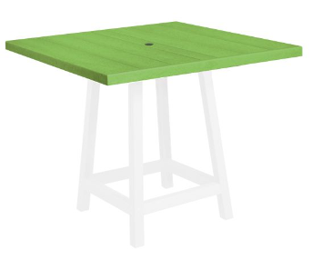 C.R. Plastics | 40" Square Table Top with Hole - Mazdak Leisure