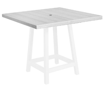 C.R. Plastics | 40" Square Table Top with Hole - Mazdak Leisure