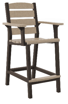 C.R. Plastics | Napa Counter Arm Chair - Mazdak Leisure