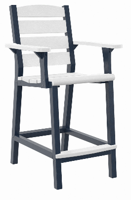 C.R. Plastics | Napa Counter Arm Chair - Mazdak Leisure