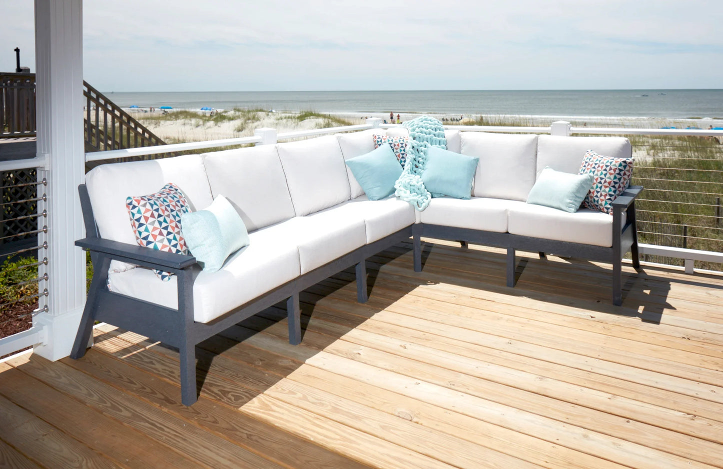 Tofino L Shaped Sectional (Without Cushions) - Mazdak Leisure