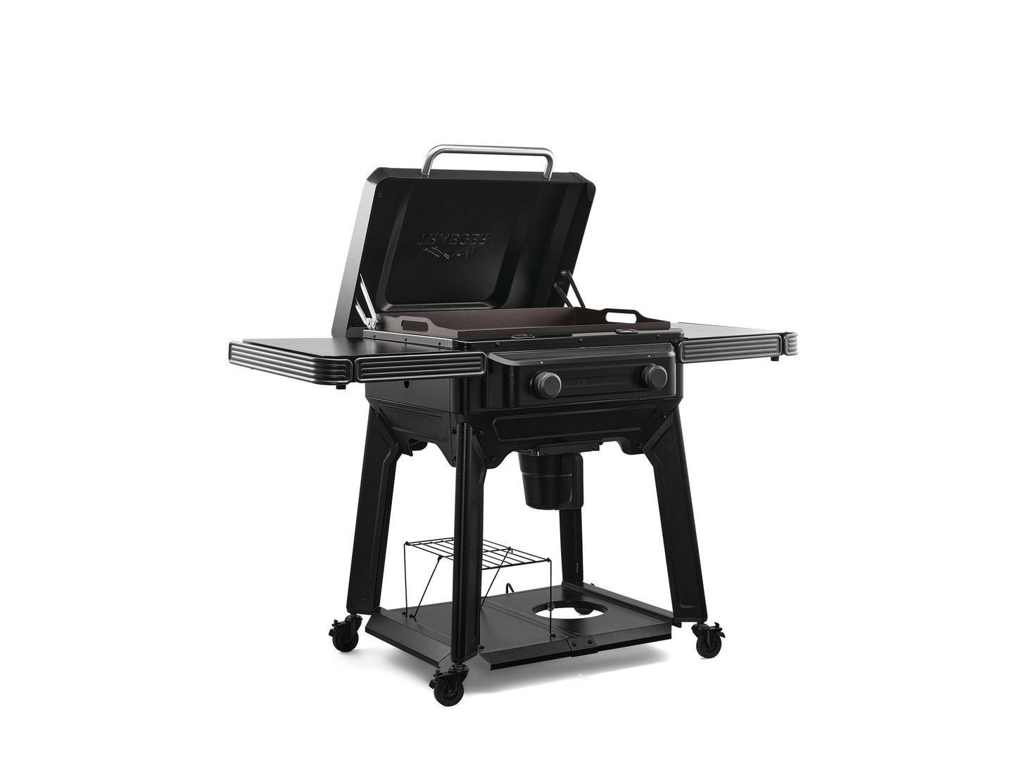 Black Traeger Flatrock grill on a white background