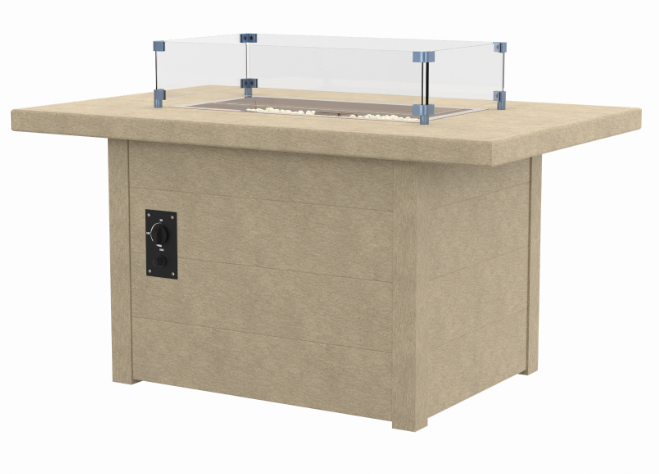 C.R. Plastics | 48" Rectangular Fire Table - Mazdak Leisure