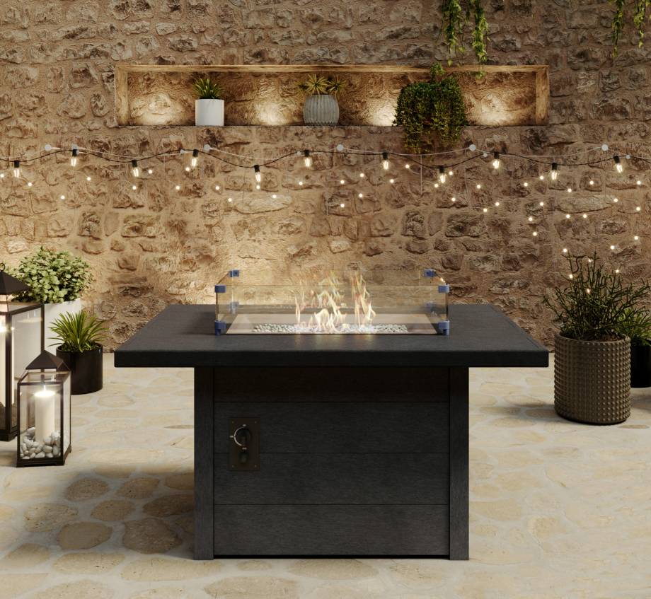 C.R. Plastics | 48" Rectangular Fire Table - Mazdak Leisure