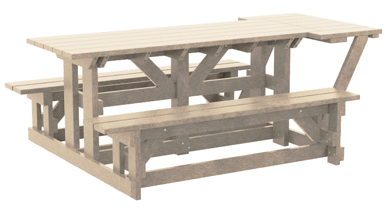 C.R. Plastics | 72" Rectangular Picnic Table (Wheelchair Accessable) - Mazdak Leisure