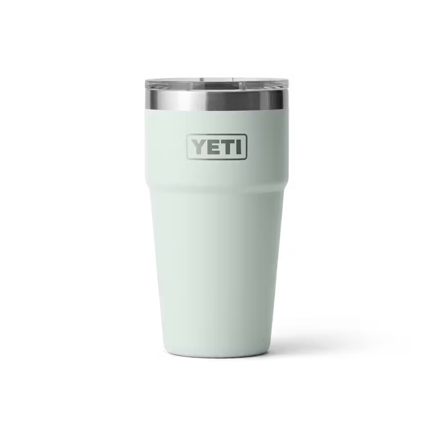 Light blue YETI tumbler on a white background