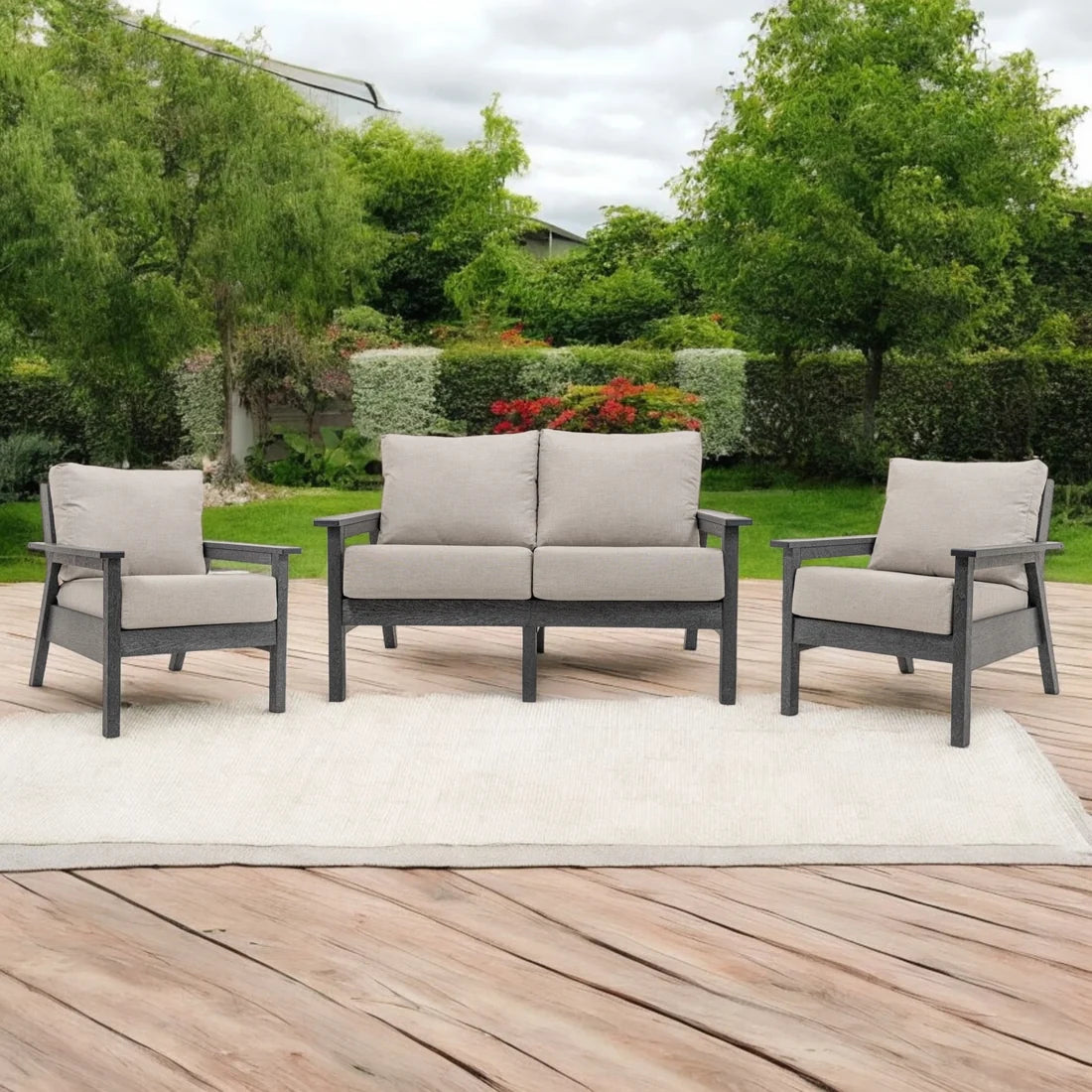 NorthHaven™ by C. R. Plastics Tofino Loveseat with Chairs Set