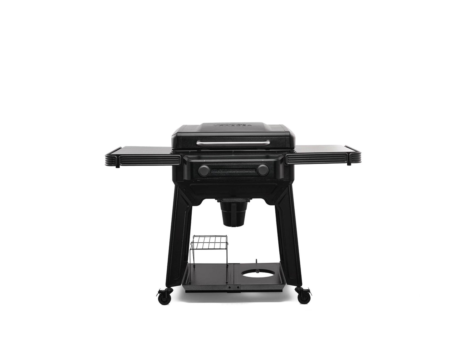 Black barbecue grill on a white background
