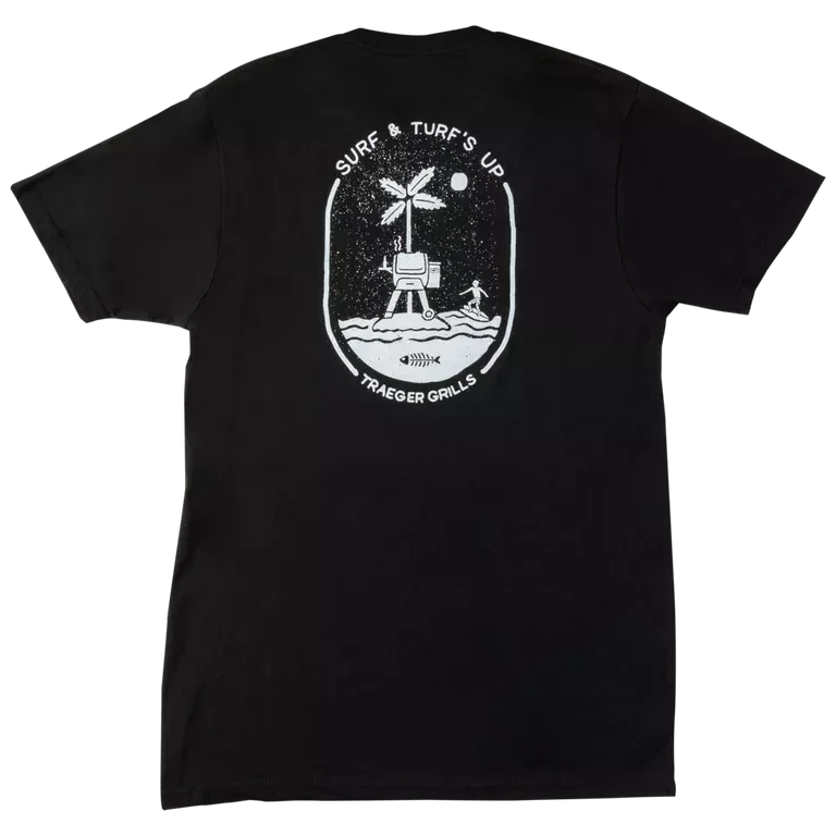Traeger | Surf & Turf Black Unisex T-Shirt