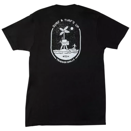 Traeger | Surf & Turf Black Unisex T-Shirt